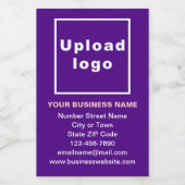 Zakelijk merk op Paarse portretindeling Voedselcontainer Etiket (Enkel label)