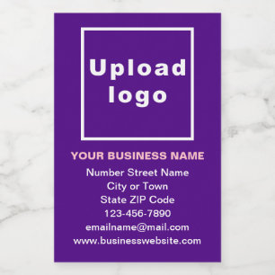 Zakelijk merk op Paarse portretindeling Voedselcontainer Etiket