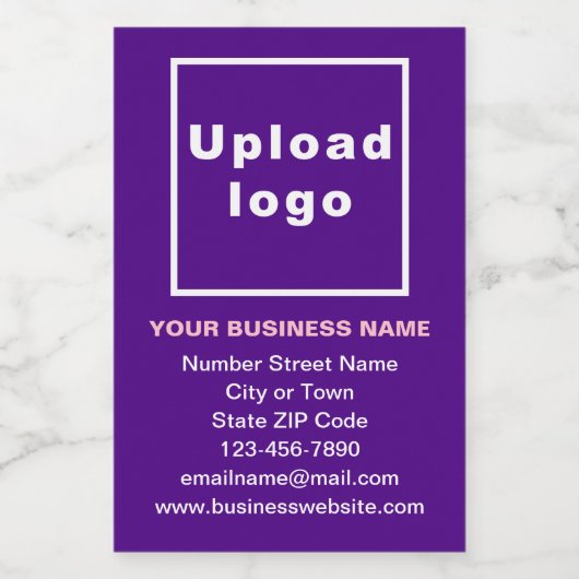 Zakelijk merk op Paarse portretindeling Voedselcontainer Etiket (Enkel label)