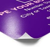 Zakelijk merk op Paarse rechthoek fotoprint Foto Afdruk (Hoek)