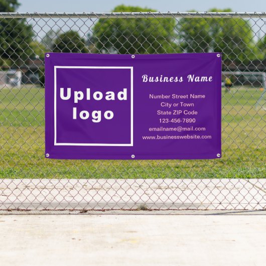 Zakelijk merk op Paarse rechthoekbanner Spandoek (Insitu)