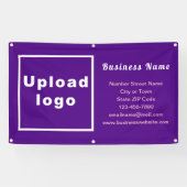 Zakelijk merk op Paarse rechthoekbanner Spandoek (Horizontaal)