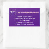 Zakelijk merk op Paarse rechthoekklever Rechthoekige Sticker (Tas)