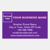 Zakelijk merk op Paarse rechthoekklever Rechthoekige Sticker (Voorkant)