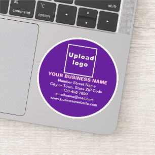 Zakelijk merk op Paarse ronde vinyl Sticker