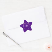 Zakelijk merk op Paarse Star-Sticker Ster Sticker (Envelop)
