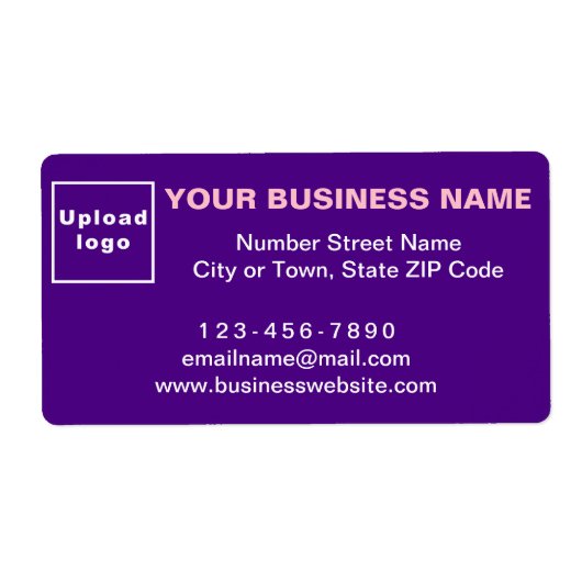 Zakelijk merk op paarse verzendlabel (Voorkant)