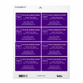 Zakelijk merk op paarse verzendlabel (Full Sheet)