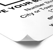 Zakelijk merk op Poster op het witte vierkant (Hoek)