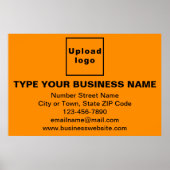 Zakelijk merk op Poster Oranje kleurenrechthoek (Voorkant)