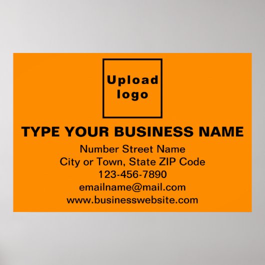Zakelijk merk op Poster Oranje kleurenrechthoek (Voorkant)