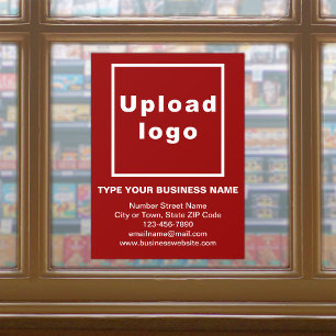 Zakelijk merk op Red Window Cling Raamsticker