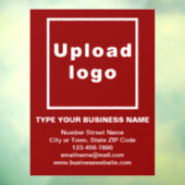 Zakelijk merk op Red Window Cling Raamsticker (Vel 3)