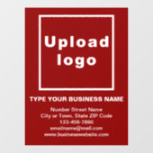 Zakelijk merk op Red Window Cling Raamsticker (Vel)