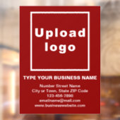 Zakelijk merk op Red Window Cling Raamsticker (Vel 2)