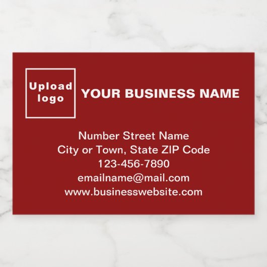 Zakelijk Merk op Rode Kleine Grootte Mousserende W Sparkling Wijnetiket (Enkel label)