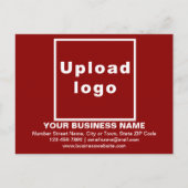 Zakelijk merk op rood Briefkaart (Voorkant)