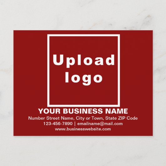 Zakelijk merk op rood Briefkaart (Voorkant)