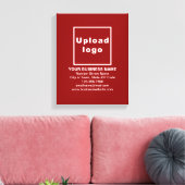 Zakelijk merk op rood canvas afdrukken (Insitu (Woonkamer))