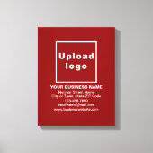 Zakelijk merk op rood canvas afdrukken (Voorkant)