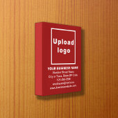 Zakelijk merk op rood canvas afdrukken