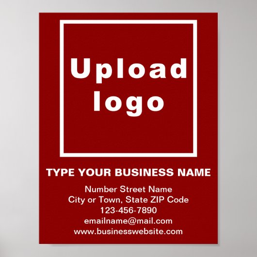 Zakelijk merk op rood klein Poster (Voorkant)