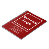 Zakelijk merk op rood Notitieboek (Linkerzijde)