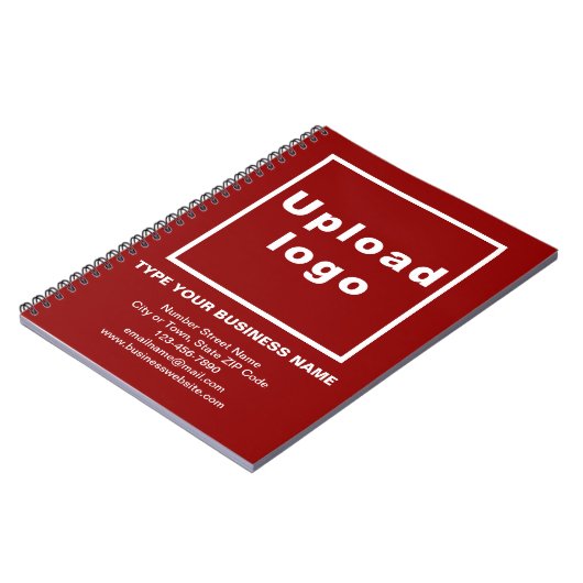 Zakelijk merk op rood Notitieboek (Linkerzijde)