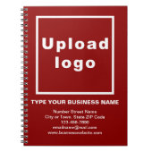 Zakelijk merk op rood Notitieboek (Voorkant)