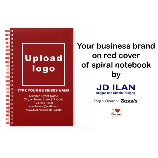 Zakelijk merk op rood Notitieboek