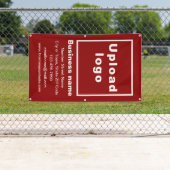 Zakelijk merk op rood portret banner (Insitu)