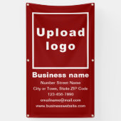 Zakelijk merk op rood portret banner (Verticaal)