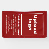 Zakelijk merk op rood portret banner (Horizontaal)