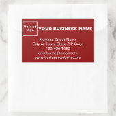 Zakelijk merk op Rood Rechthoeksticker Rechthoekige Sticker (Tas)