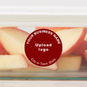 Zakelijk merk op rood-rondezelfetiket labels (Aangebracht)