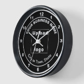 Zakelijk merk op Round Black Wooden-Lijst (Hoek)