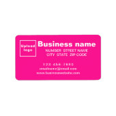 Zakelijk merk op Roze adreslabel Etiket (Voorkant)