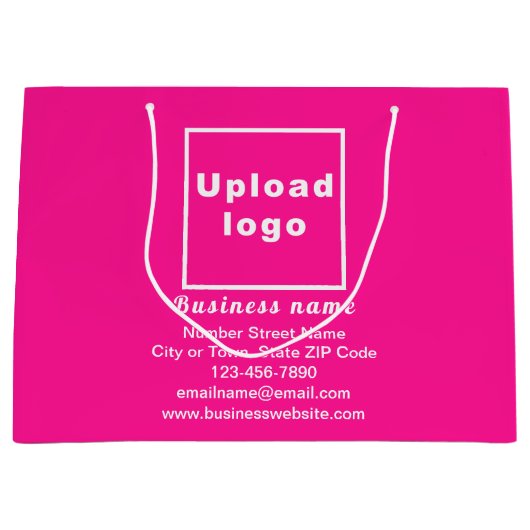 Zakelijk merk op roze grote maat geschenkzak groot cadeauzakje (Voorkant)