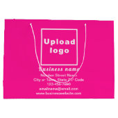 Zakelijk merk op roze grote maat geschenkzak groot cadeauzakje (Achterkant)