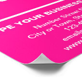 Zakelijk merk op roze klein Poster (Hoek)