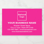 Zakelijk merk op roze kleine grootte likeurfles etiket (Enkel label)