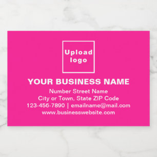 Zakelijk merk op roze kleine grootte likeurfles etiket