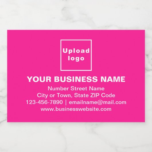 Zakelijk merk op roze kleine grootte likeurfles etiket (Enkel label)