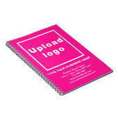Zakelijk merk op roze notitieboekje notitieboek (Rechterzijde)