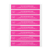 Zakelijk merk op Roze omslag rond adreslabel Adreslabel Wikkel (Vel)