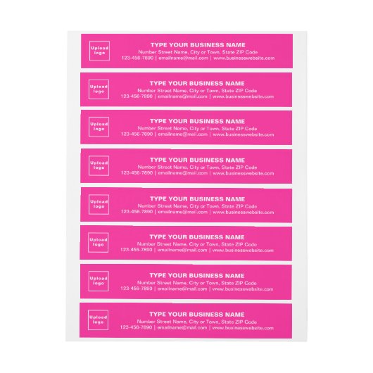 Zakelijk merk op Roze omslag rond adreslabel Adreslabel Wikkel (Vel)