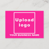 Zakelijk merk op roze oproepkaart contactkaartje (Achterkant)