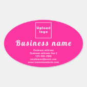 Zakelijk merk op roze ovale vorm Sticker (Voorkant)