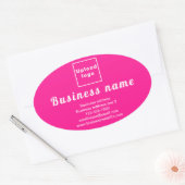 Zakelijk merk op roze ovale vorm Sticker (Envelop)