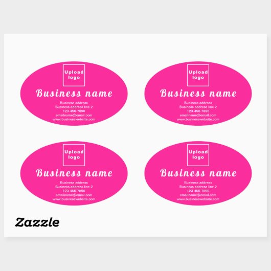 Zakelijk merk op roze ovale vorm Sticker (Vel)